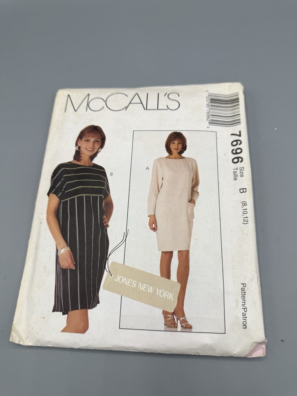 McCall’s 7696 Jones New York Dress Sewing Pattern Size 8 10 12 Uncut
